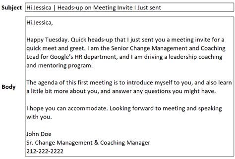 coaching email to employee.